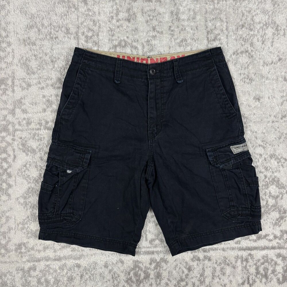 Unionbay Cargo Shorts Black Baggy Outdoor Utility Rugged Casual Size 32